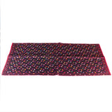 Red & Black Multicolor Table Runner, Backstrap Weaving