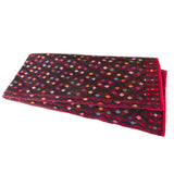 Red & Black Multicolor Table Runner, Backstrap Weaving