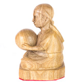 Artisan Woman with Small Vase, Parota Wood