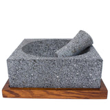 Square shaped Molcajete, Basalt Stone