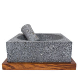 Square shaped Molcajete, Basalt Stone