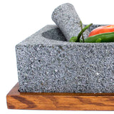 Square shaped Molcajete, Basalt Stone