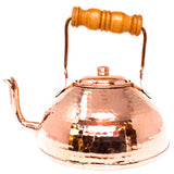 Wood Handle Copper Teapot, Copper