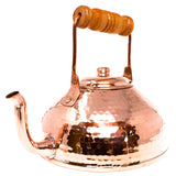 Wood Handle Copper Teapot, Copper