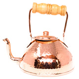 Wood Handle Copper Teapot, Copper