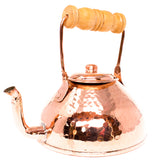 Wood Handle Copper Teapot, Copper