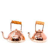 Wood Handle Copper Teapot, Copper