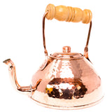 Wood Handle Copper Teapot, Copper