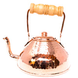 Wood Handle Copper Teapot, Copper