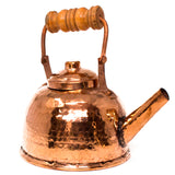 Wood Handle Copper Teapot, Copper