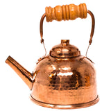 Wood Handle Copper Teapot, Copper