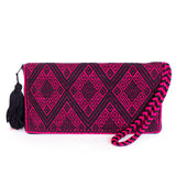 Black/Magenta Ladies’ Wallet, Backstrap Loom