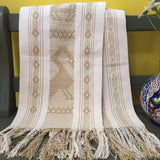 Table Runners Duotones, Oaxacan Backstrap Weaving